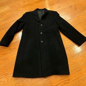 Hathaway Platinum Wool & Cashmere Knee-Length Overcoat – Size 42R